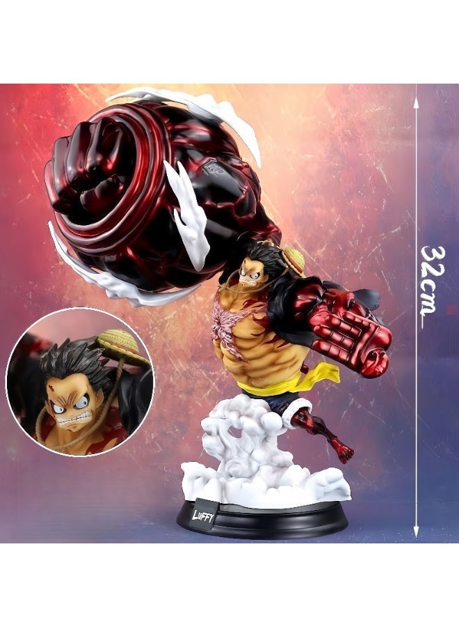 NexusTek Anime "One Piece" Luffy Action Figure | 32cm​ Gear Fourth Boundman Statue | Gigantic Arm Form | Large Collectible Model - Image 1